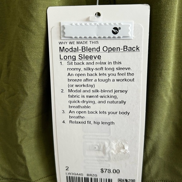 Lululemon Athletica Fitted Green Long Sleeve Tee - Picture 2 of 5